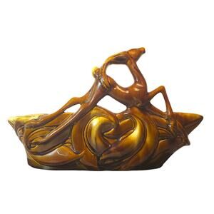 Mid Century Modern Ceramic TV Light Antelope Planter